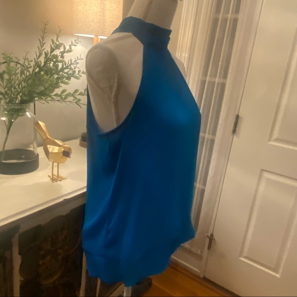 2/$35 Stunning Teal Blue Chiffon Top by New York & Company Small S NEW NWT - Picture 3 of 6